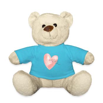 In Black Ink My Love May Still Shine Bright - blac - Teddy Bear - atoll blue - Front
