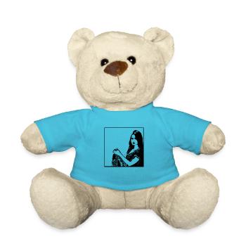 Portrait de femme 54 Mathilde de Flandre - Nounours - bleu outremer - Devant