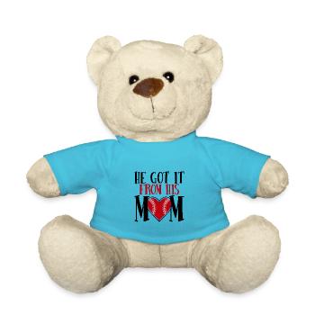 He Got It From His Mom 4 - Teddy Bear - atoll blue - Front