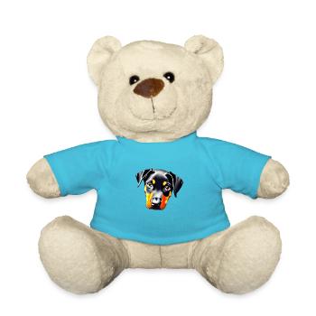 Doberman Trainer Doberman Dog Doberman Puppy - Teddy Bear - atoll blue - Front