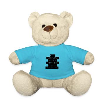 T-Shirt "mit Zahnpasta im Ohr" - Teddy - Atollblau - Vorne