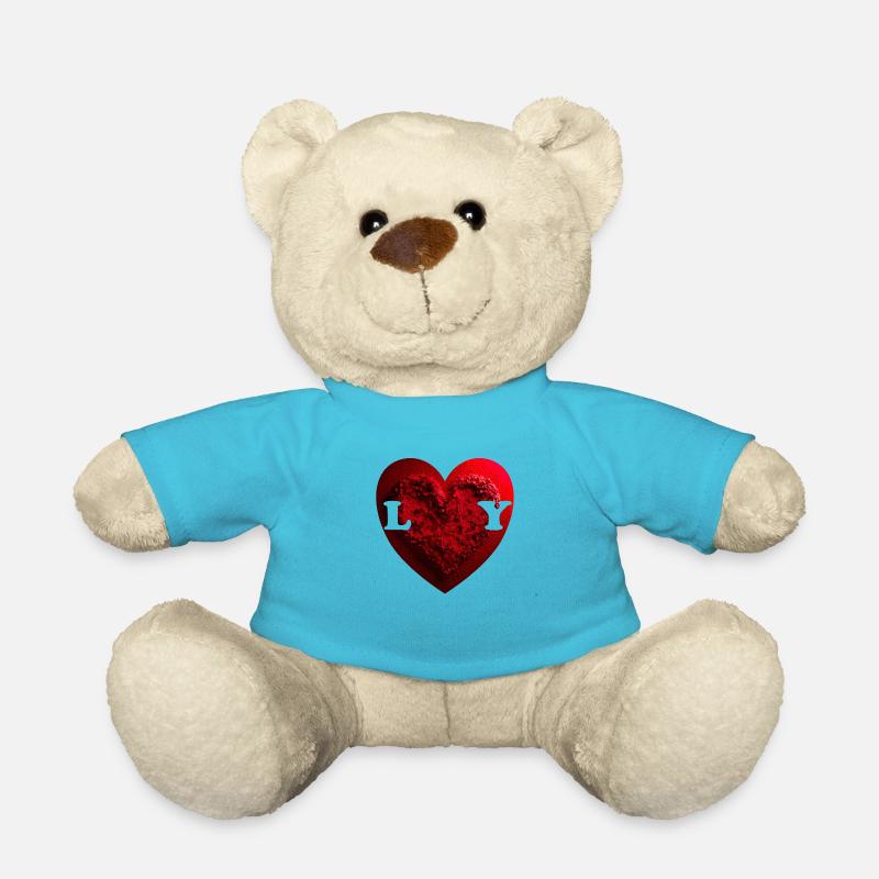 Love You, sagen Verliebte in Kurzform - Teddy - Atollblau