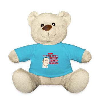 I vote for Recep Tayyip Erdogan - Teddy Bear - atoll blue - Front
