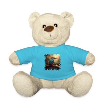 Kingfishers live on bodies of water - Teddy Bear - atoll blue - Front