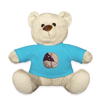 Träumender Astronaut - Illustration träumt Gehirn - Teddy - Atollblau - Vorne