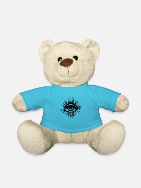 Auge Augen Augenarzt - Teddy - Atollblau