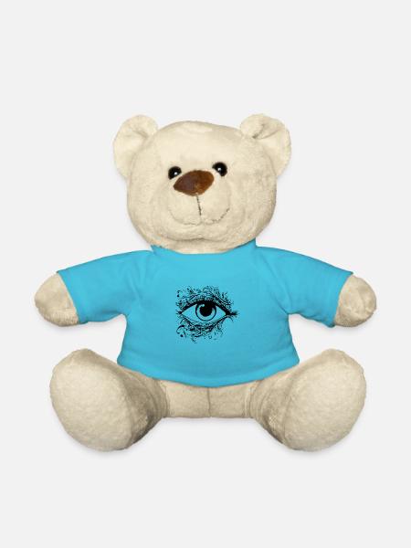 Auge Augen Augenarzt - Teddy - Atollblau