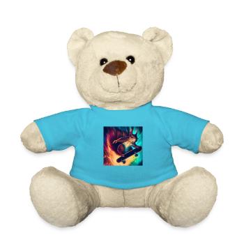 spannender Blick - Teddy - Atollblau - Vorne