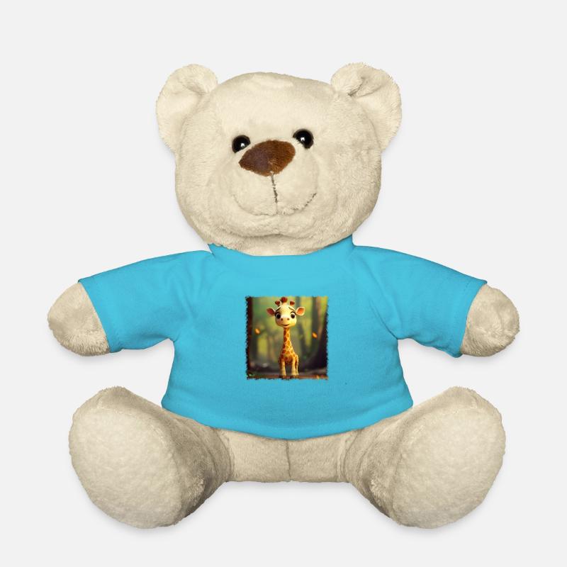 Cute giraffe - Teddy Bear - atoll blue