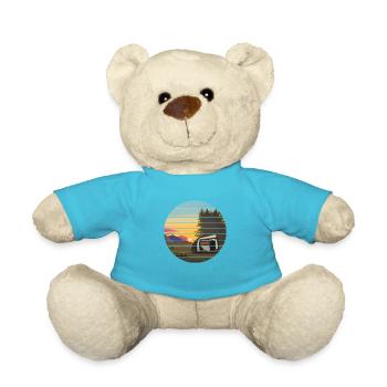 Caravane Camping Camping-car Gift Camp Tentes - Nounours - bleu outremer - Devant