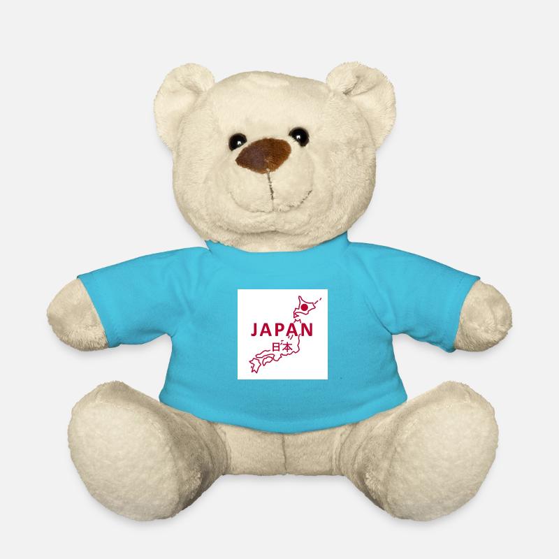 Map of Japan - Teddy Bear - atoll blue