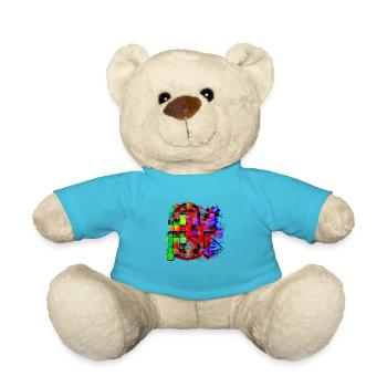 Graffiti style Splash hip hop colors painter color - Teddy Bear - atoll blue - Front
