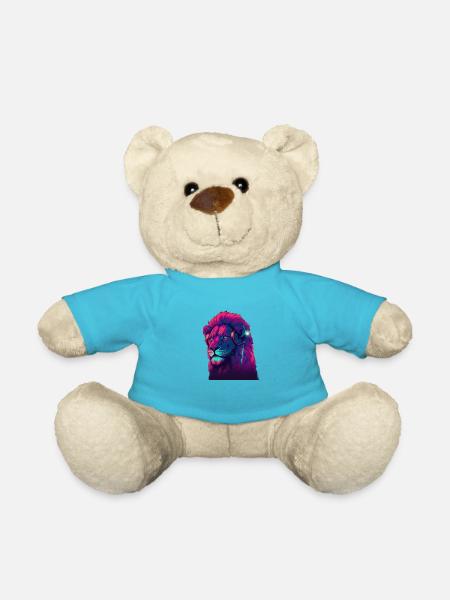 Lionheart Beats The Synthwave Roar of a Lion - Teddy Bear - atoll blue