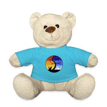 CHAT YING YANG - Nounours - bleu outremer - Devant