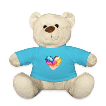 Saint-Valentin Fiançailles Fête des mères Mariage Amour - Nounours - bleu outremer - Devant