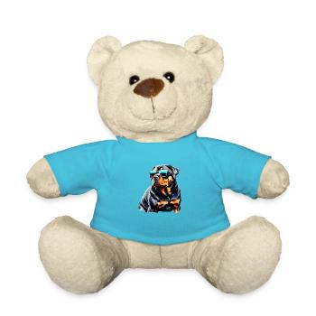 Dog Puppy Rottweiler Dog Rottweiler Puppy Dogs - Teddy Bear - atoll blue - Front