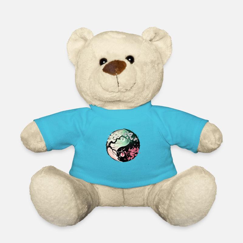 Sakura Yin Yang - Teddy Bear - atoll blue