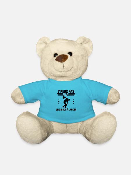 J'peux pas j'ai un Disque à Lancer - Nounours - bleu outremer