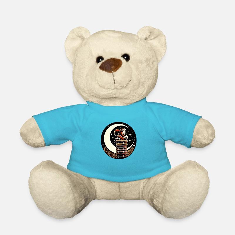 Schornstein Weihnachtsmann Weihnachten - Teddy - Atollblau