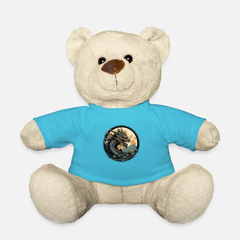 Ancient dragon - Teddy Bear - atoll blue