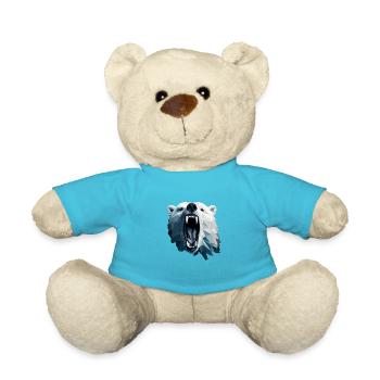 Geometric Style Polar Bear - Teddy Bear - atoll blue - Front