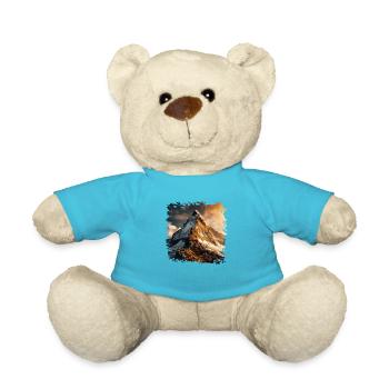The Matterhorn, a landmark for Zermatt - Teddy Bear - atoll blue - Front