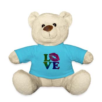 Aimez-moi la Saint-Valentin Joyeux Valentin Saint-Valentin - Nounours - bleu outremer - Devant