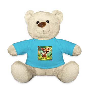 cartoon fawn - Teddy Bear - atoll blue - Front