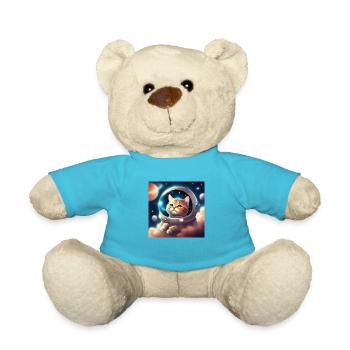 Niedliche Katze im Weltraum - Teddy - Atollblau - Vorne