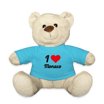 I Love Monaco - Teddy - Atollblau - Vorne