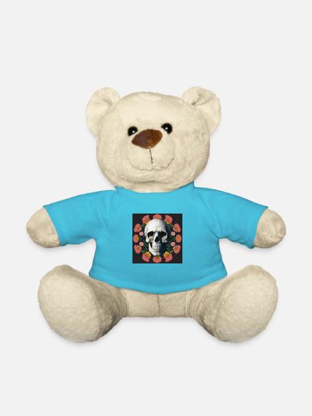 Flower-Skull - Teddy - Atollblau