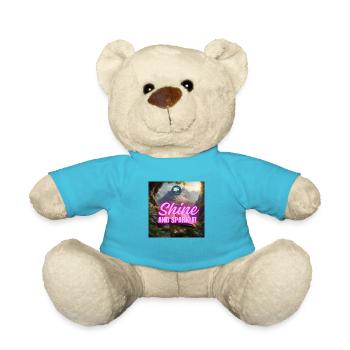 Smaragdgrüner Glanz und Funkeln - Teddy - Atollblau - Vorne