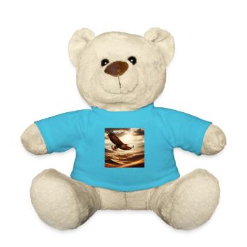 A majestic eagle soaring above the desert C - Teddy Bear - atoll blue - Front