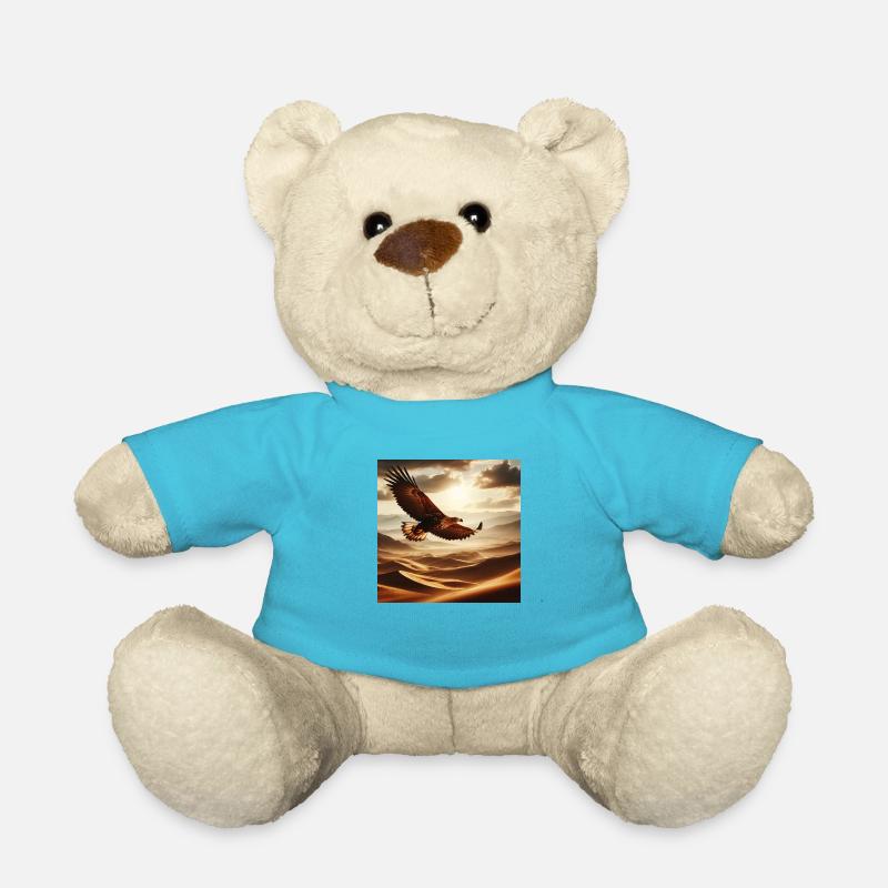 A majestic eagle soaring above the desert C - Nounours - bleu outremer