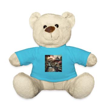 Japan Vintage Wasserfall Garten - Teddy - Atollblau - Vorne