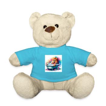 A lion in my bathtub - Teddy Bear - atoll blue - Front