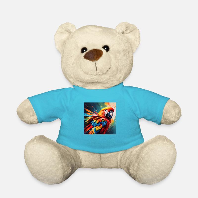 Perroquet coloré 1 - Nounours - bleu outremer