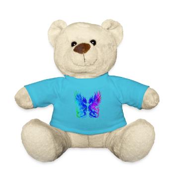 Fantasy Dragon Anime Drachenkopf Mythisch Reptil Magie - Teddy - Atollblau - Vorne