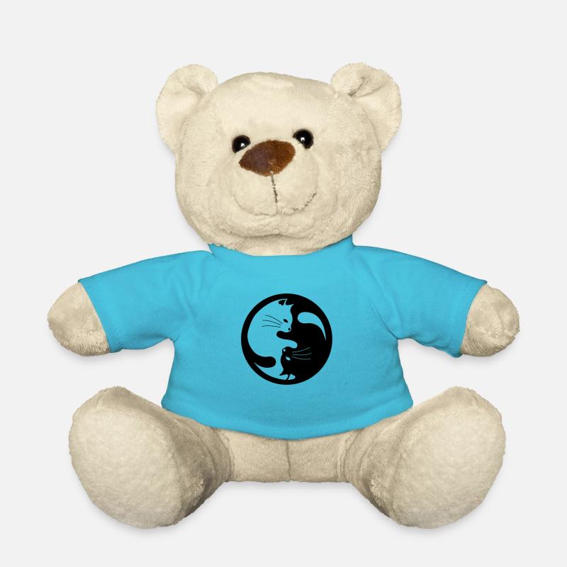 ying yang cats - Teddy - Atollblau