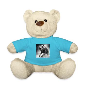 Wolf Tier Vektor Natur Illustration Design Wild - Teddy - Atollblau - Vorne