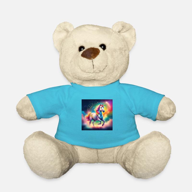 Einhorn Nevina Rainbow - sparkling Unicorn - Teddy - Atollblau
