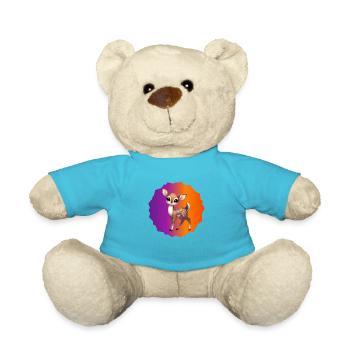 Jeune faon - Nounours - bleu outremer - Devant