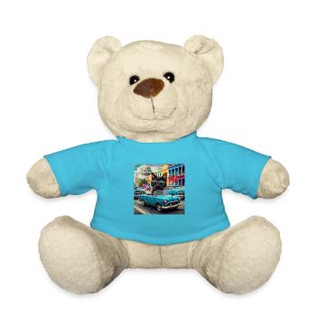 Chat en tournée - J’adore Cuba ! -La Havane - Nounours - bleu outremer - Devant