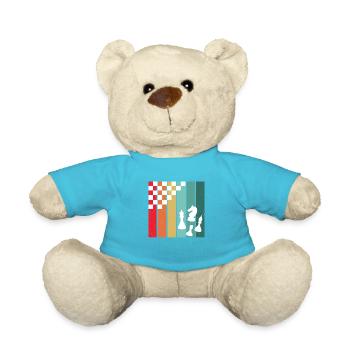 Retro Chess – A Chess Player's Colorful Passion - Teddy Bear - atoll blue - Front