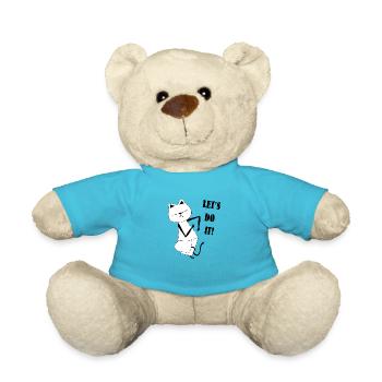 Nekochan Antonio: Let's do it ! - Teddy Bear - atoll blue - Front