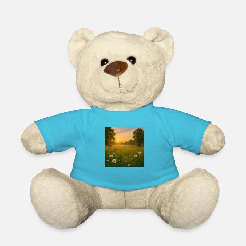 Prairie fleurie - Nounours - bleu outremer