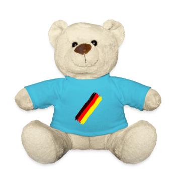 Germany Flag German Flag Germany German - Teddy Bear - atoll blue - Front