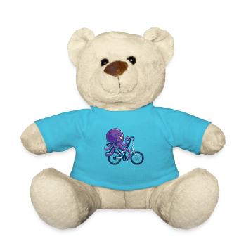Octopus Riding Bicycle - Nounours - bleu outremer - Devant