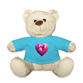 Heart for art lovers - Teddy Bear - atoll blue - Front