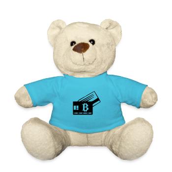 Carte bitcoin - Nounours - bleu outremer - Devant